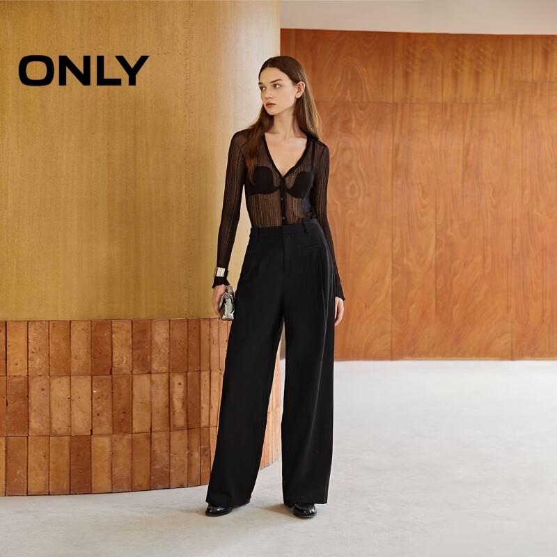 ONLY Women s High-Waisted Straight-Leg Casual Trousers S