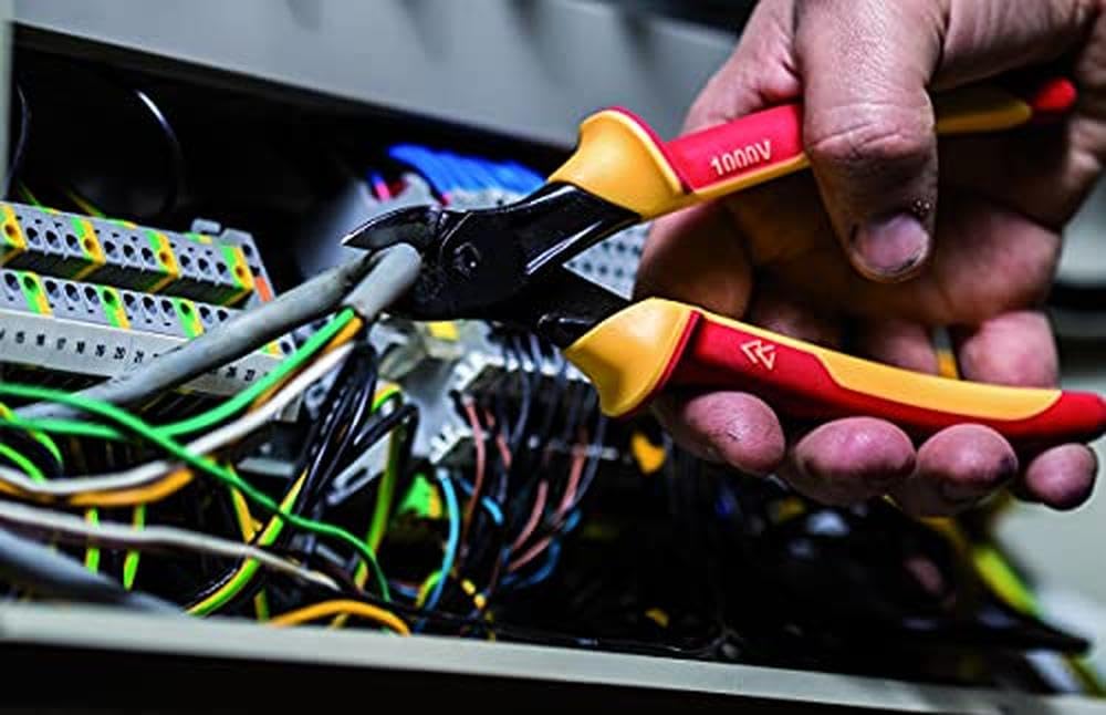 BAHCO Side Cutting Pliers with Insulated 1000V Soft and Hard Wire Handles, Heavy-Duty, Pliers, 2101S-140