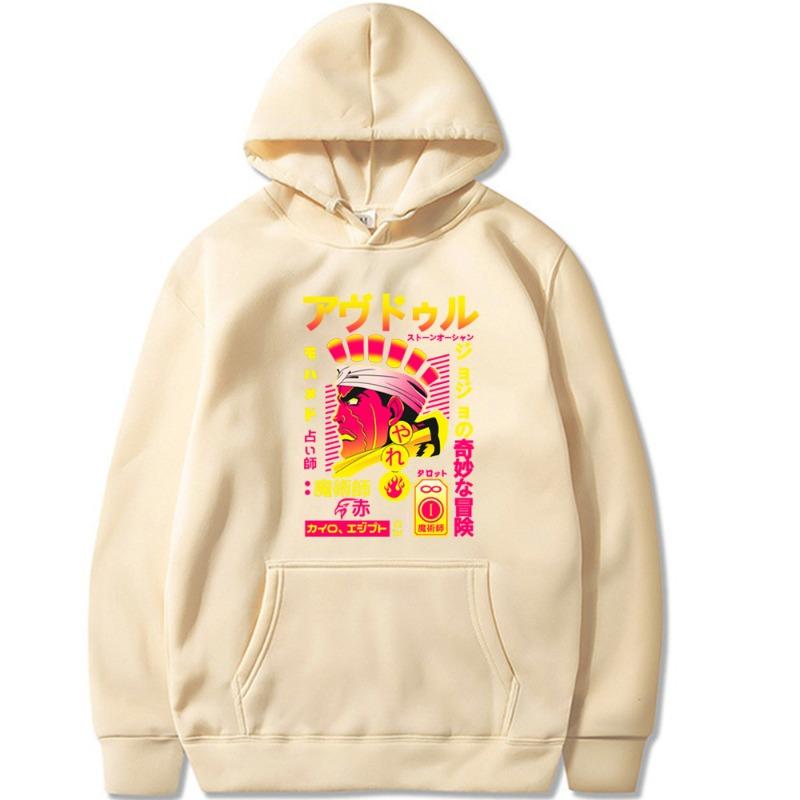 Avdul Stardust Crusader JOJO Men's Hoodie Vintage Unisex Pullover Men Vintage Graphic Hoody Tops Popular Streetwear Clothing