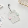 Cute 3-inch Photocard Holder With Wing Charm Keychain Pop Idol Photo Sleeve For Student ID Bag Pendant Cute Card Protector