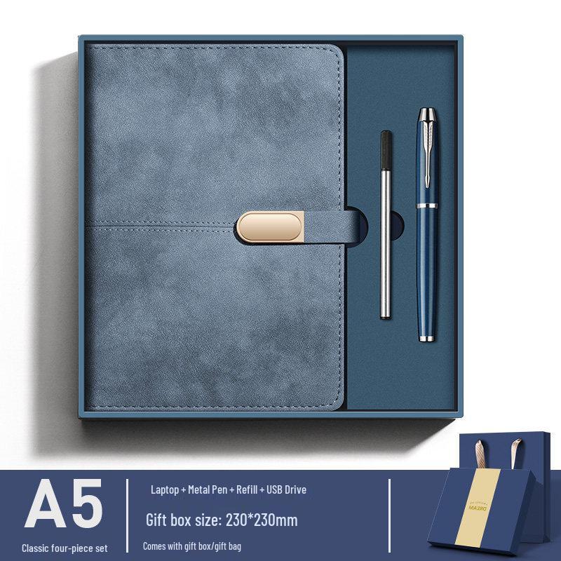 2026 A5 Customizable Business Diary: Elegant Leather Cover & Logo