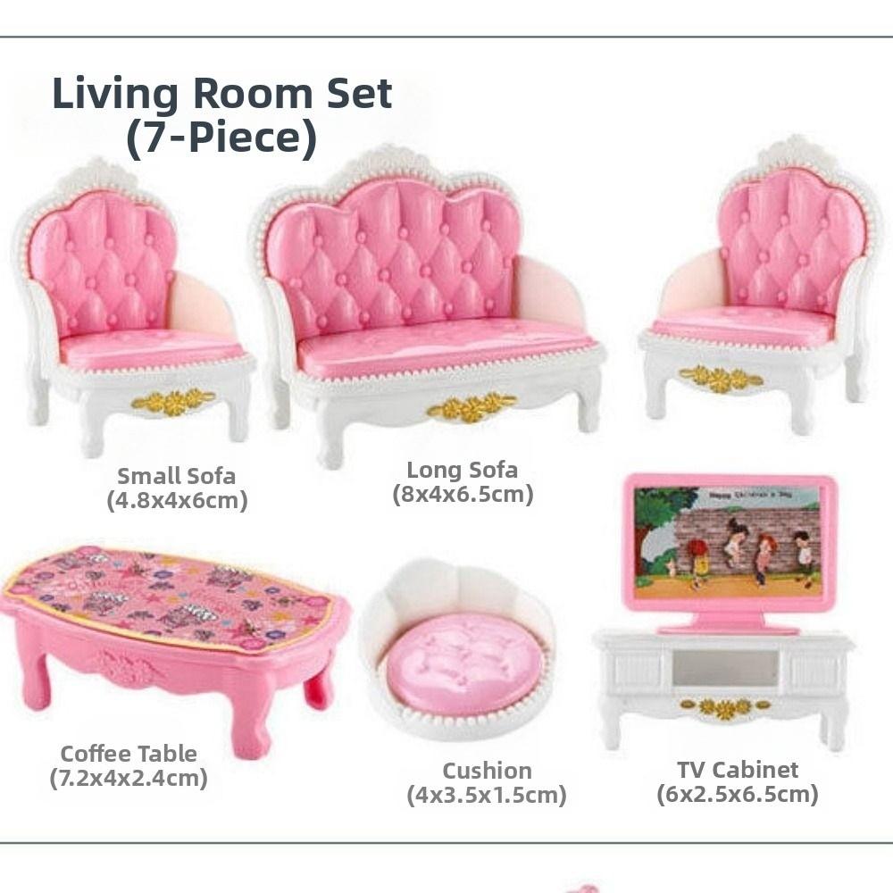 1Set Pink Kid Toys Kitchen Bedroom 4 Styles Cooking Things  Doll Game Accessoies