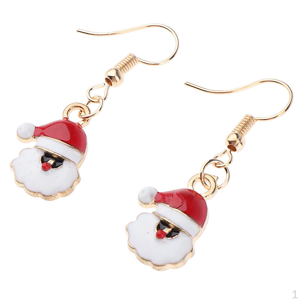 Kids Christmas Ear Stud Earrings Women Santa