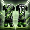 Summer New Football Star 3D Mbappe Fan Commemorative Edition No.10 Training Sports Adult/Children Short Sleeve Shorts Set Kids