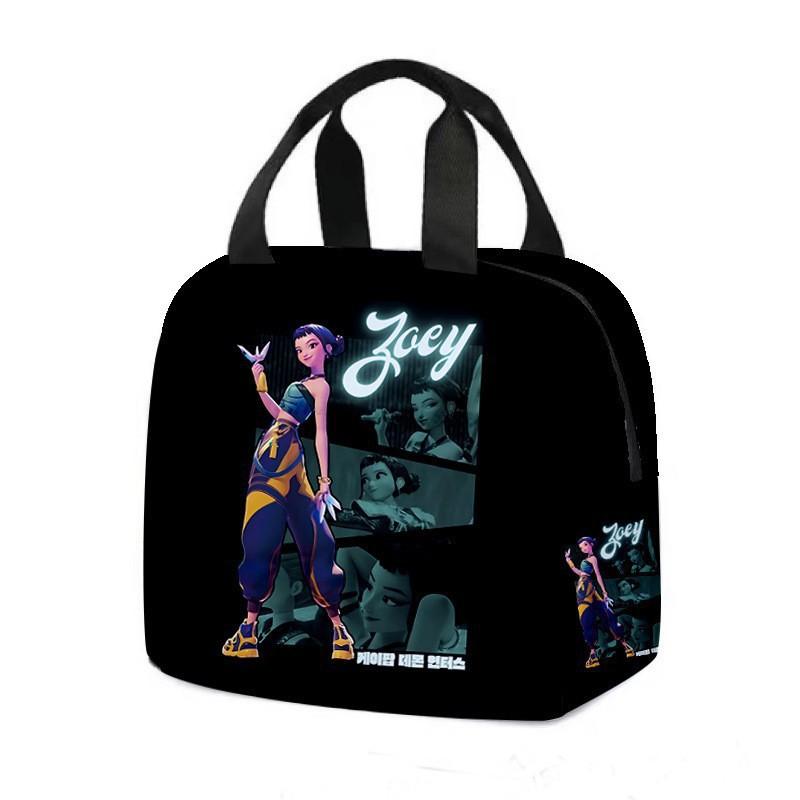 Borsa Termica per Pranzo Stile Cartone Animato Ispirata al K-Pop con Manico Pieghevole Raffreddatore Termico Bambini Adolescenti Rivestimento in Foglio di Alluminio
