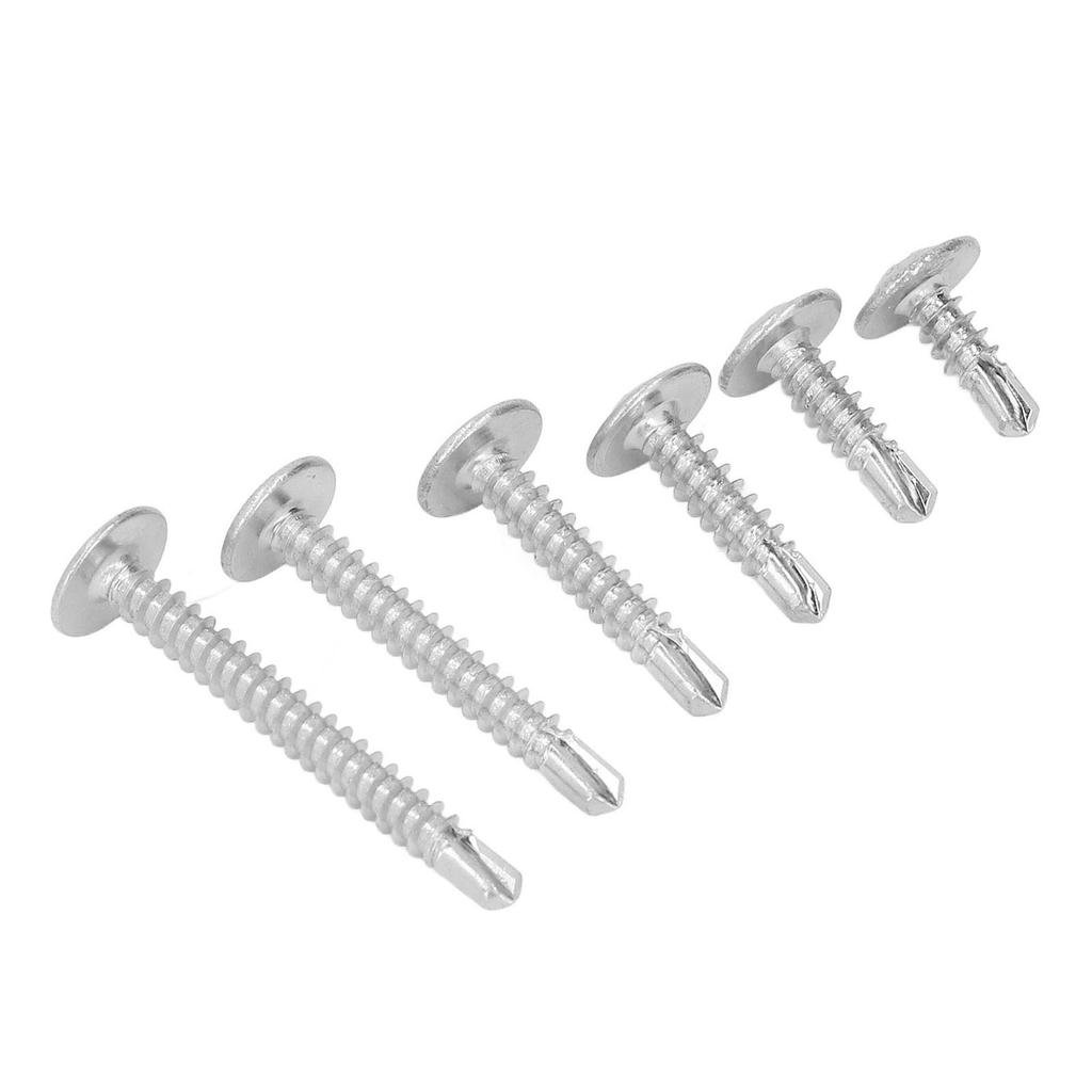 104 Pcs Self Drilling Screw M4.2 Cross Slot Round Washer Head Carbon Steel Self Drilling Screw for Household Appliance