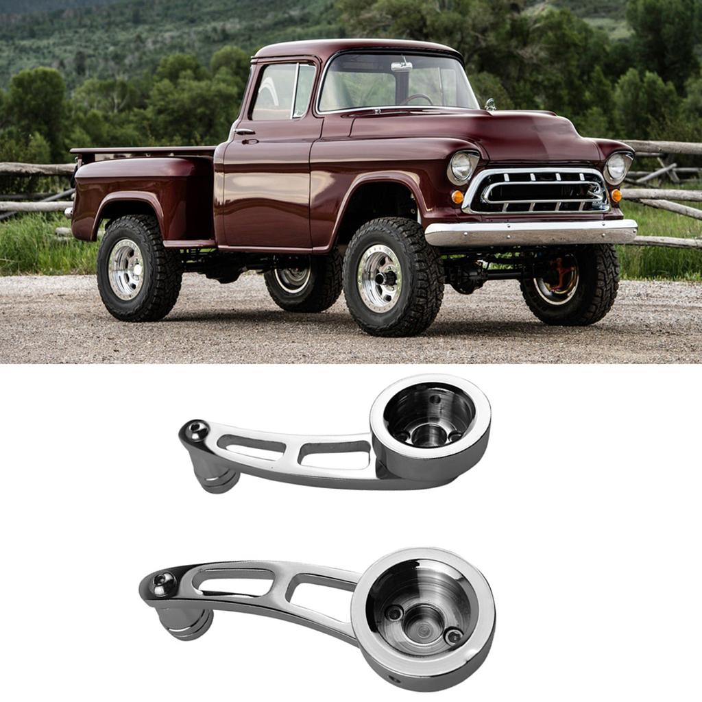 2PCS Vintage Car Auto Window Crank Handle Set, Aluminium Alloy Auto Window Handle Kit for Older Model