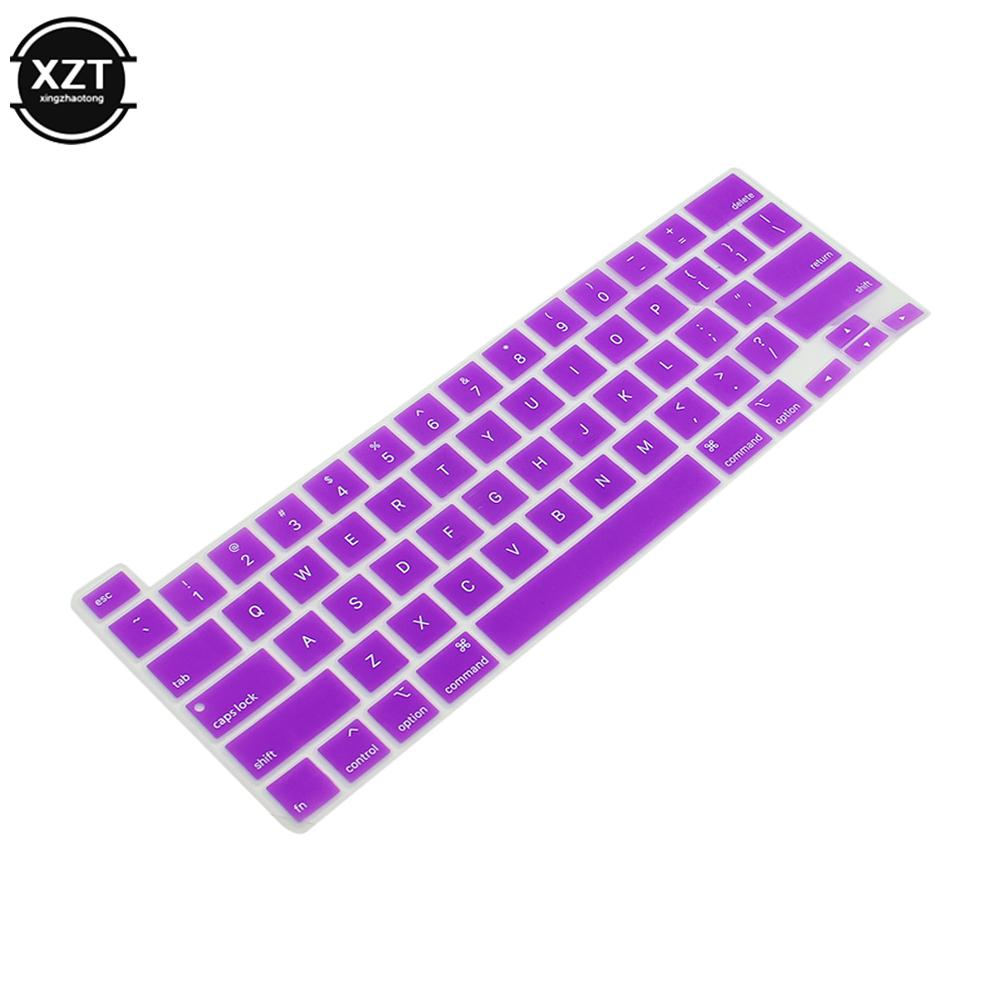 

For Macbook Air (2012 -2017) Macbook pro 13 15 All series silicone Keyboard cover Case transparent clear Protecter film фіолетовий