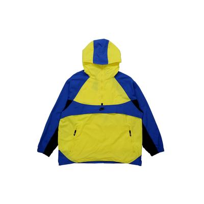 Sportovní oblečení Retro barevný blok Volný střih Mikina s kapucí na zip Tkaná bunda Pánská bunda Modrá Žlutá BV5386-740