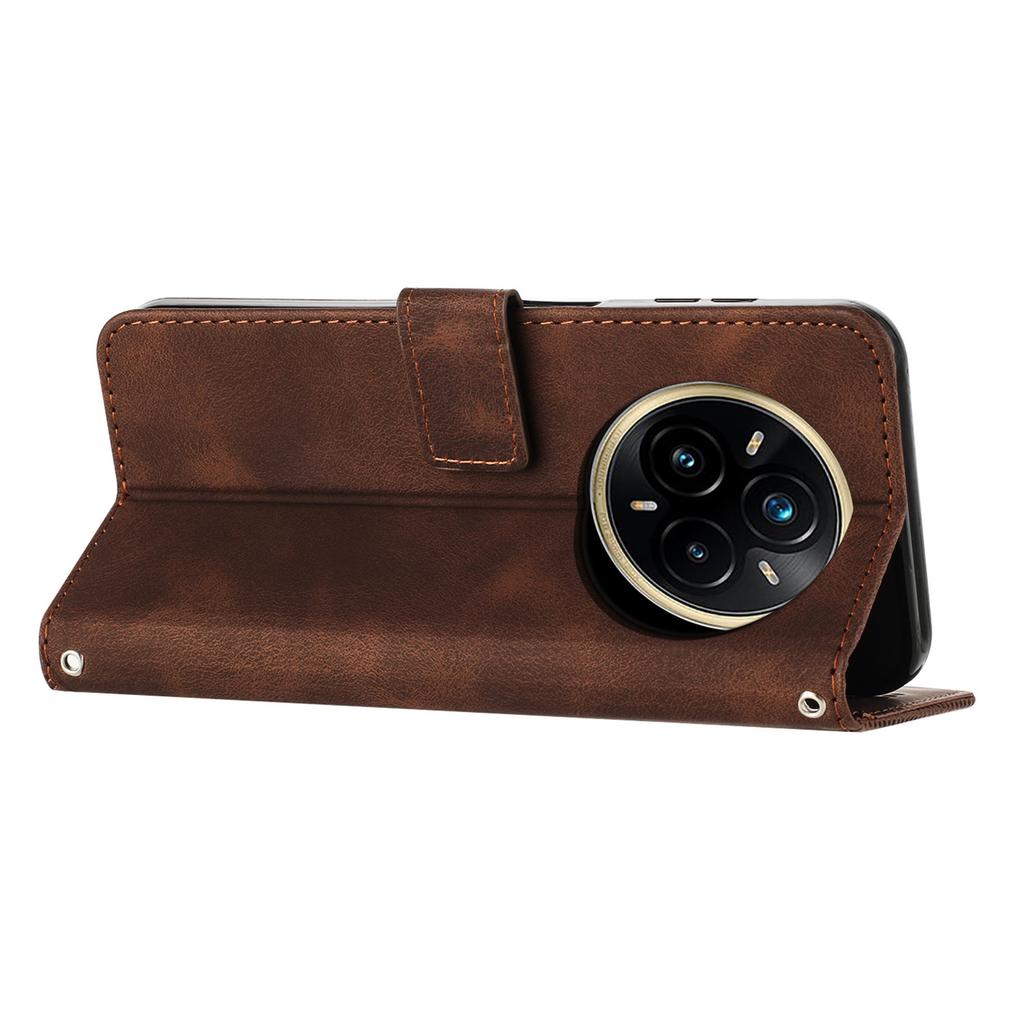 Voor Realme 14 Pro+ 5G Hoes Handtas Bedrukte Driehoek Lederen Telefoonhoes