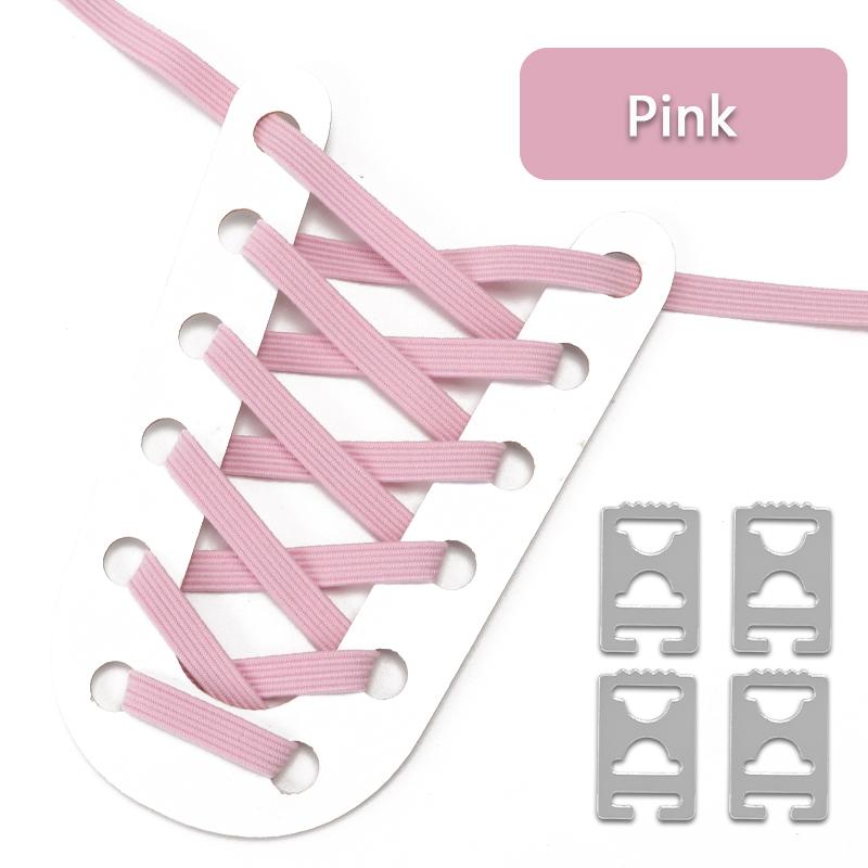 1 Pair Elastic No Tie Shoe Laces Anchors Flat Shoelace Lock Clip for Adults and Kids Tieless Shoelaces for Sneakers