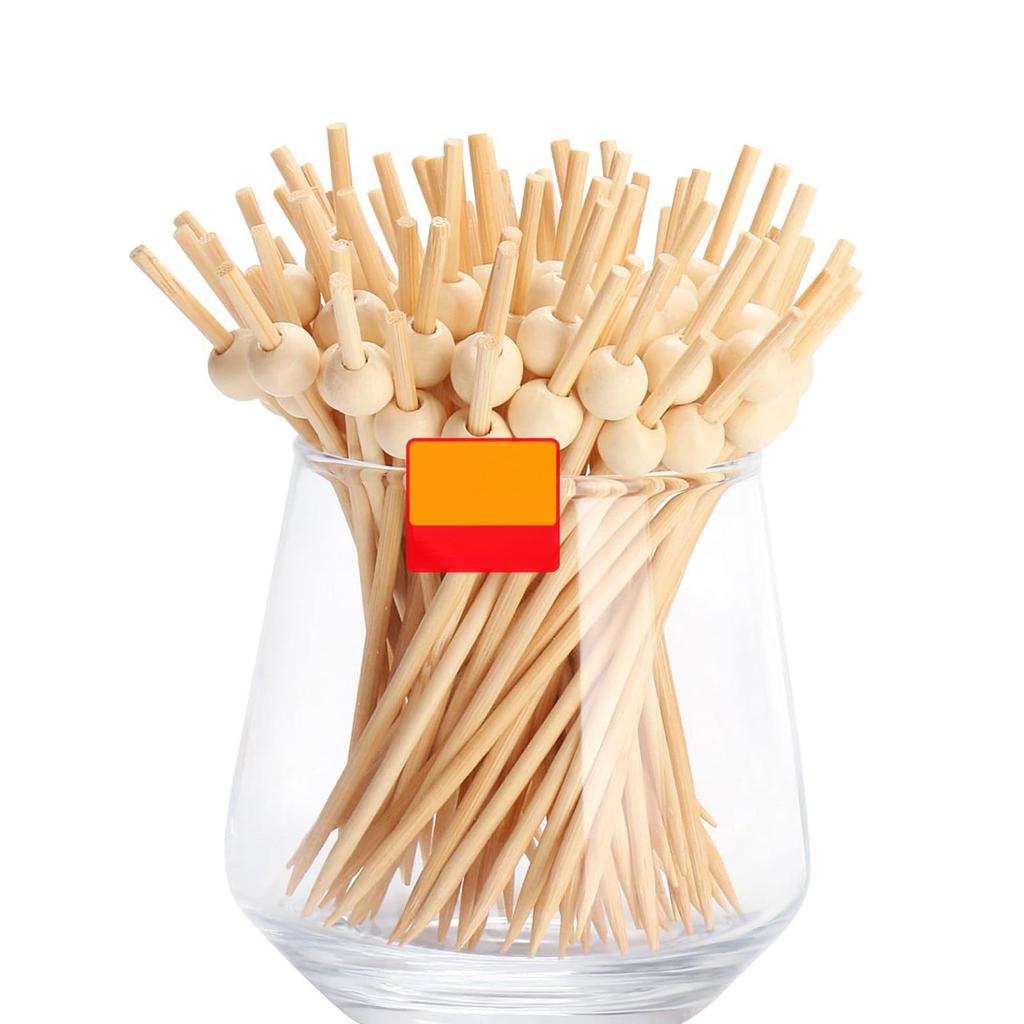 Pachet de 200 de frigărui de fructe de unică folosință Frigărui drăguțe de mâncare pentru bufete Scobitori de bambus Frigărui elegante pentru expoziție de petrecere