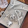 Elegant Silver Imitation Metal Hair Clip Women's Shark Clamp High-End Hair Accessories Stylish Hair Grips for Ladies