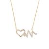 Heartbeat love necklace female niche design pendant light luxury high sense pendant collarbone chain versatile jewelry wholesale