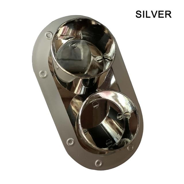 Univerzálny 1ks Auto Zadný nárazník Dvojitý výstup Zadný tlmič výfuku Koncovka tlmiča Nálepka hrdla Dekoratívne pre Toyota VW Honda Accessori