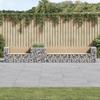 VidaXL Garden Bench with Gabion Basket Solid Pine Wood 3196248