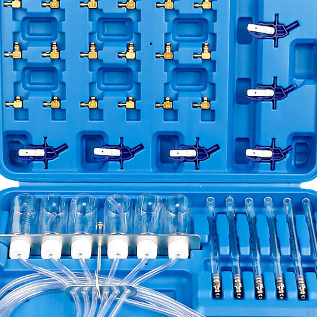 Oil Injector Flow Meter Test Kits Multiuse High Performance Professional Leak Off Fuel Repair Tool