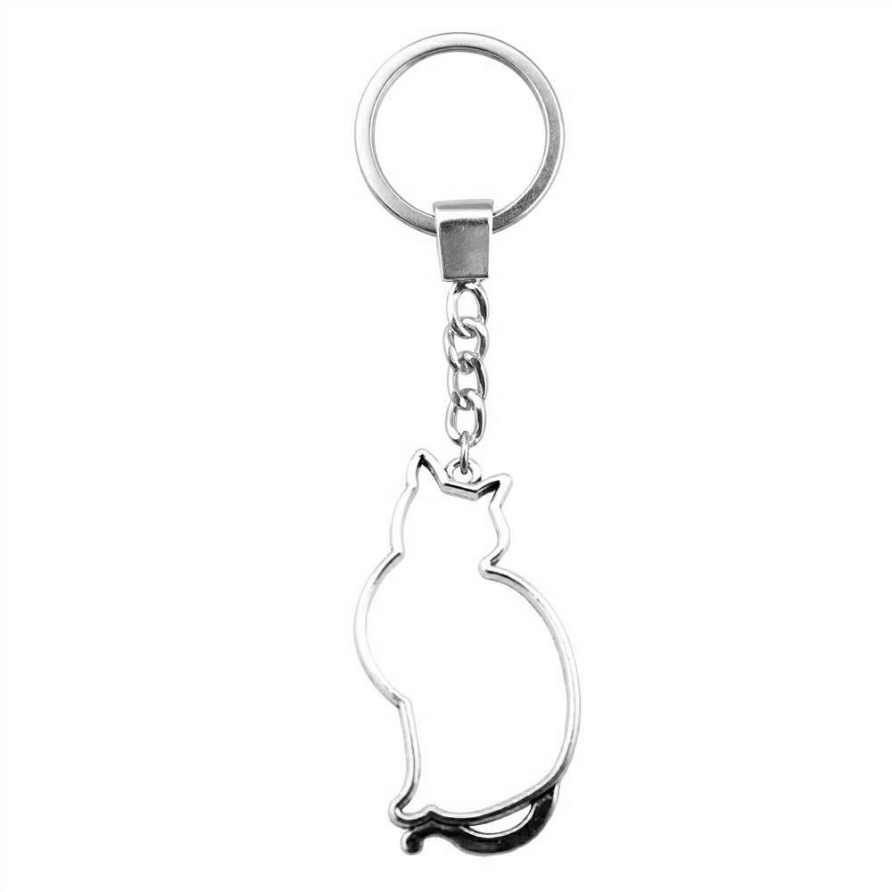 Cat Dog Rabbit Cute Pets Trio Antique Bronze Metal Keychain Best Seller Gift for Animal Lovers