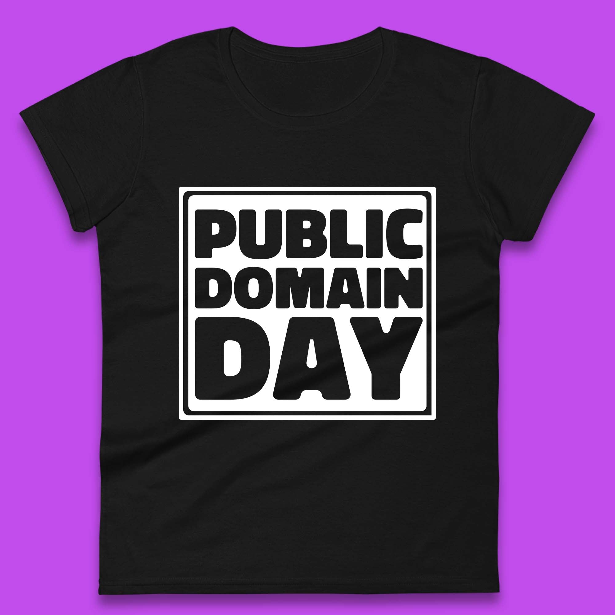Public Domain Day Womens T-Shirt Mens Tops Tees Unisex XL
