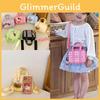 Colorful Doll Splicing Pendant Kids Pu Handbag Cartoon Casual Bag Shoulder