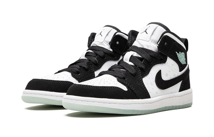 Jordan 1 Bianco Medio Nero Tinta Azzurro-Verde PS BQ6932-103