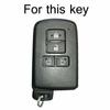 Silicone Car Remote Key Case 4 Button For Toyota Sienta Alphard Voxy Noah Esquire Harrier