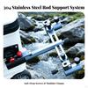 360-Degree Rotating Pole Holder Stainless Steel Two-Rod Fishing Rod