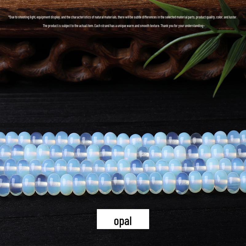 8x5mm Chalcedony Crystal Agate Natural Stone Abacus Beads for DIY Jewelry Necklace/Bracelet