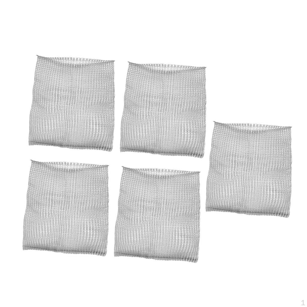 5 Pack Baskets with Net Bags And Wire Framework