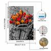 New Arrival 5D DIY Full Circle Diamond Painting "Flower Basket" Embroidery Cross Stitch Home Decor Gift