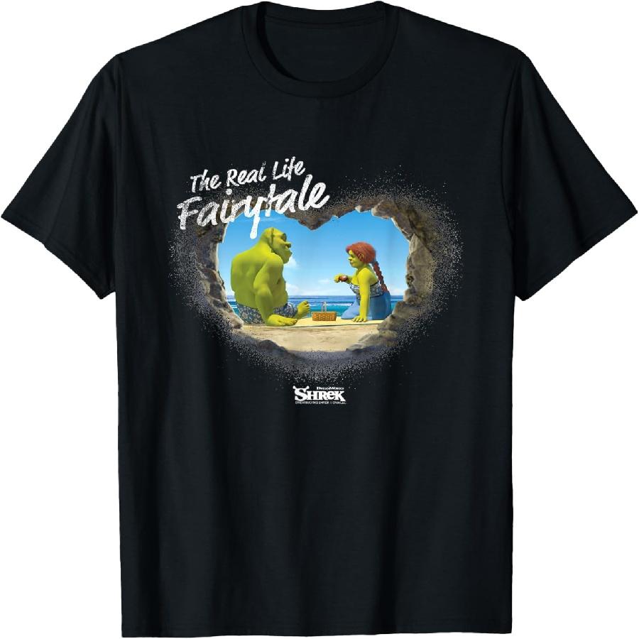 Футболка «Шрек и Фиона: Сказка в реальной жизни» S чёрный