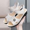 Sandales pour femmes portant des semelles souples d'été, talons inclinés antidérapants, chaussures de travail de plage à fond plat, sandales en plastique pour femmes