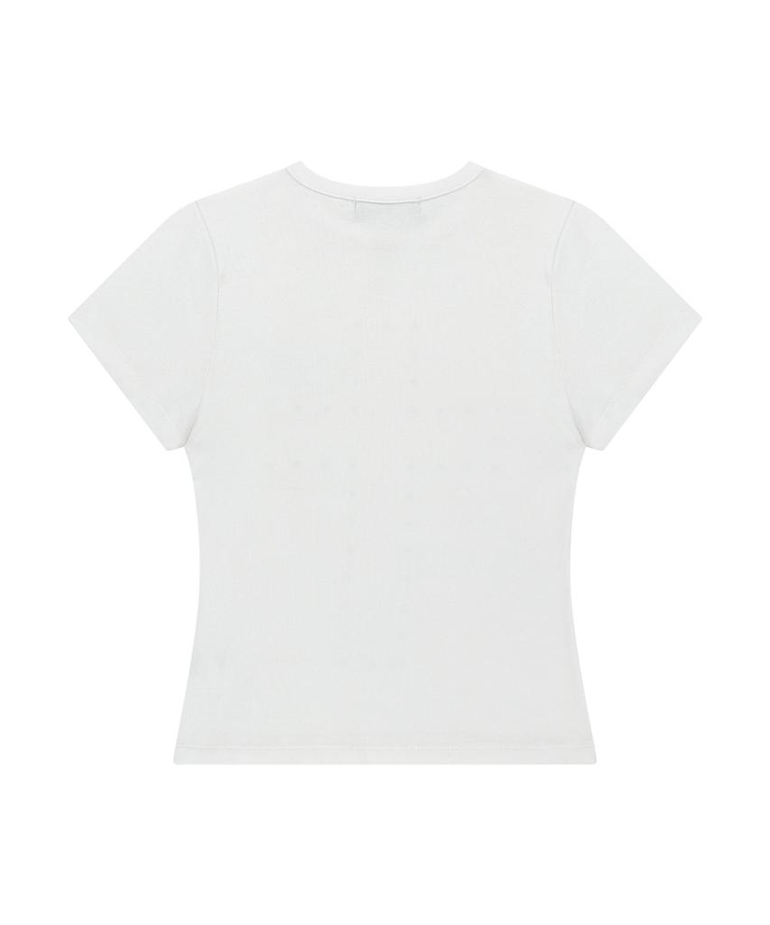 Aejeuyua Cross Hotfix T-Shirt White