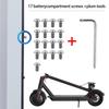 17 Stück Metall Bodenabdeckung Schrauben für M365 Elektroroller Zubehör