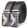 2024 Men's Genuine Leather Belt Eagle Style Automatic Buckle Belt Strap Adjustable Luxury Brand Belt Fashion Business Men's Belt