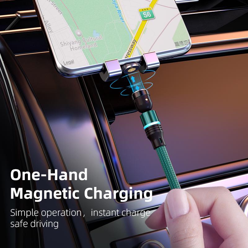 540° Otočný Magnetický Kábel 3A Rýchle Nabíjanie Typ C Kábel Pre Xiaomi Samsung Micro USB Dátový Kábel Magnetická Nabíjačka Pre iPhone 14