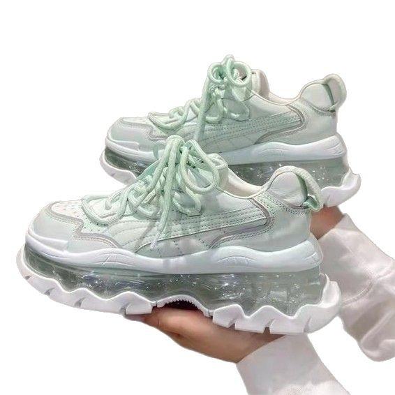 Haute Couture Version! Weiße Dad-Schuhe Damen Sport- und Freizeitschuhe Plateau vielseitig 2025 Frühling und Sommer höhenverstärkende Laufschuhe