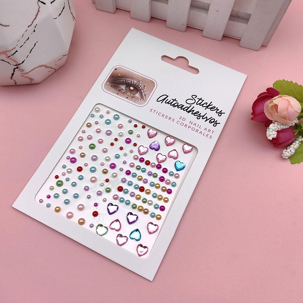 Glitter Face Rhinestone Sticker Self Adhesive Body Bling Stickers Festival Eye Jewels Decoratio G7A7