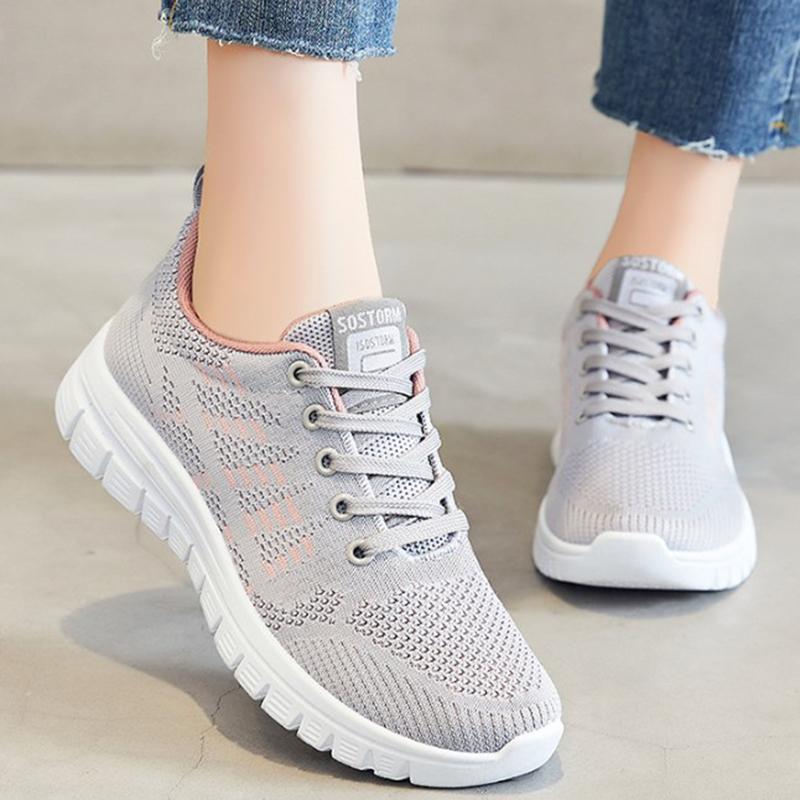 Women Running Shoes Breathable Casual Shoes Outdoor Light Weight White Tenis Sports Shoes Casual Walking Sneakers For Wamen