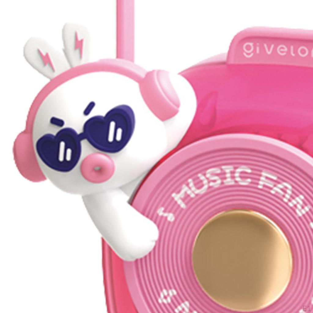 Cartoon Portable Necklace Fan Handheld Bladeless Cute Wearable Personal for Summer