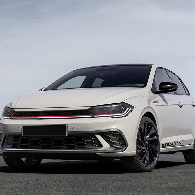 Gloss Black Right Side Door Wing Rearview Mirror Cover Cap For VW Polo 2019~2023