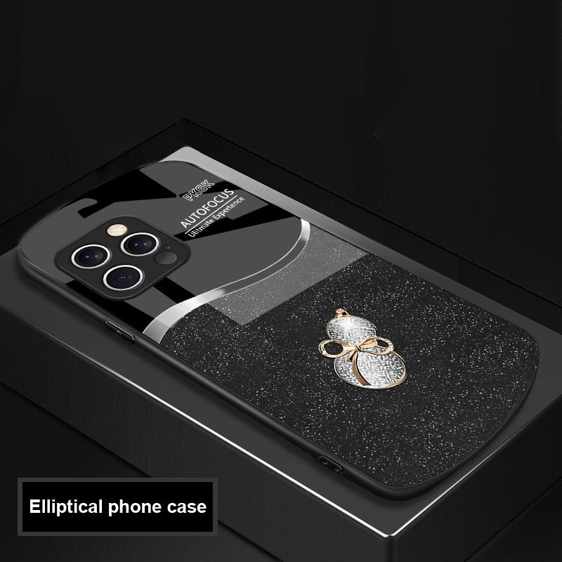 Verlauf Kürbis Von Applesr Für IPhone 16 Pro Max 15 Pro 14 13 12 Mini 11 XS Max XR 7 8 Plu SE 2022 Elliptische Glas Handyhülle