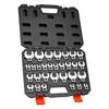 VEVOR Crowfoot Wrench Set, 3/8" Drive, 30-Piece Metric and SAE Size Crows Foot Wrenches, Cr-Mo Alloy Steel, with Storage Case