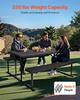 Picnic Table Foldable Steel Camping Table Chair Garden Indoor Outdoor