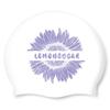 Lemonsyuga Sunflower Silicone Swim Cap White