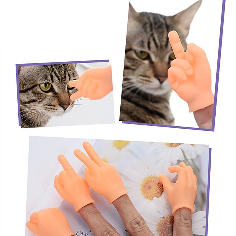 Tiny Hands Miniature Finger Little Puppets Party Favors Toys Mini Hand Pet Cat Toy Accessories