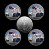 1Pcs  Coin American 45th President Donald Trump Coin US White House The Statue of Liberty Silve