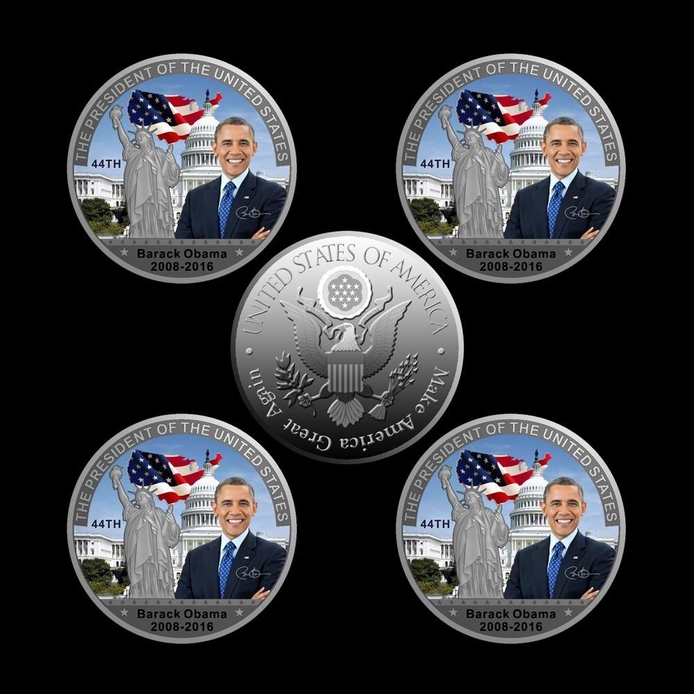 1Pcs Coin American 45th President Donald Trump Coin US White House The Statue of Liberty Silve