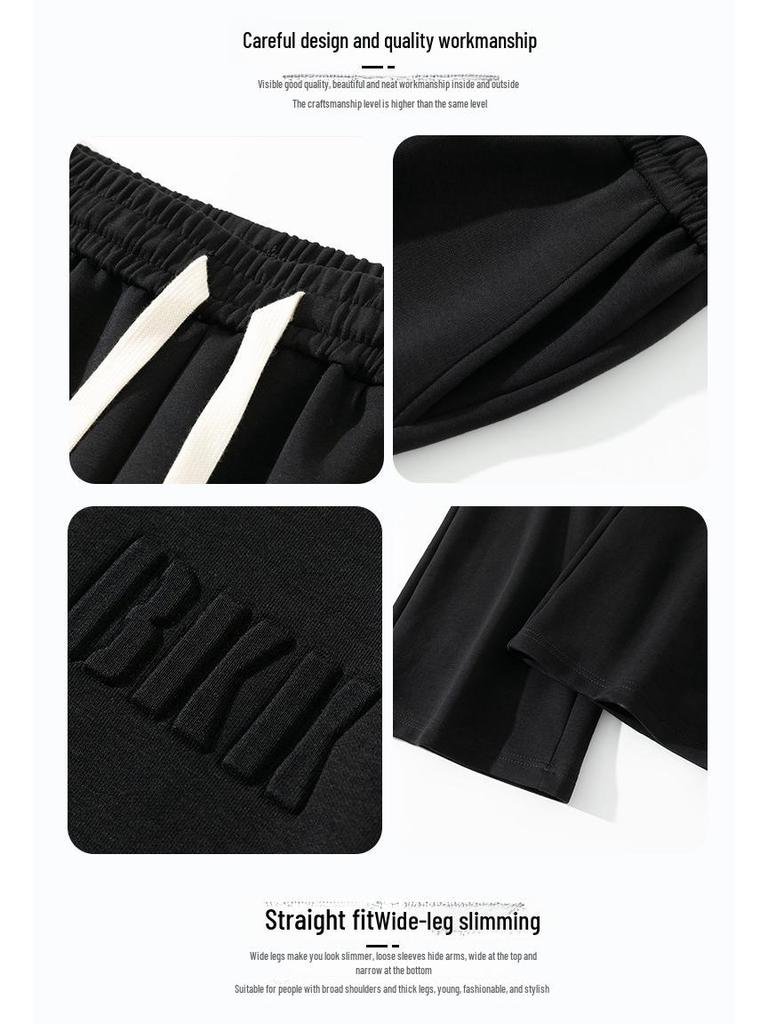 Ice Silk Men's Sports Pants 2024 - Summer Loose, Thin, Casual, Quick-Drying, Wide-Leg Straight Pants for Boys