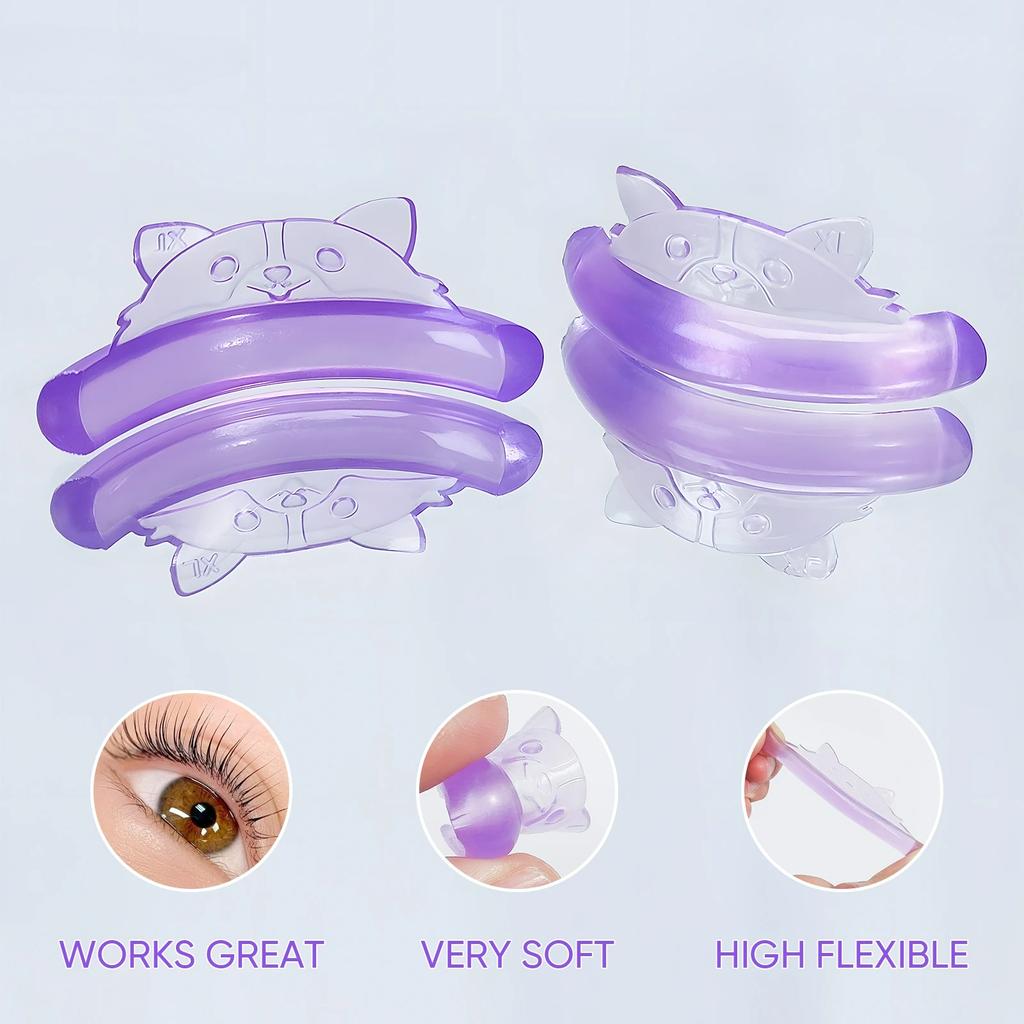 5 Pairs C Curl Silicone Eyelash Perm Pads Sticky Lashes Rod Shield Lifting 3D Eyelash Curler Accessories Makeup Tool